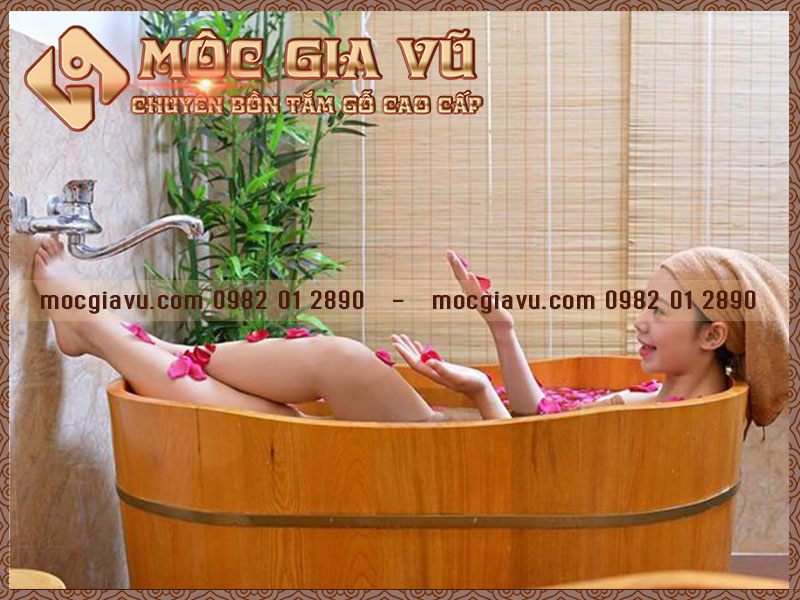 Mẫu bồn tắm gỗ cho spa