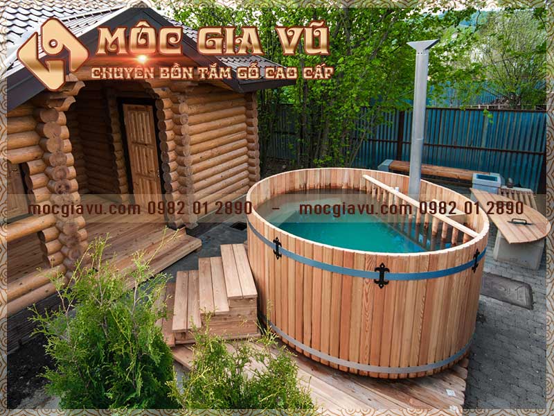 Nếu bạn muốn đặt bồn tắm gỗ ở ngoài trời, hãy lưu ý việc chọn loại gỗ thích hợp