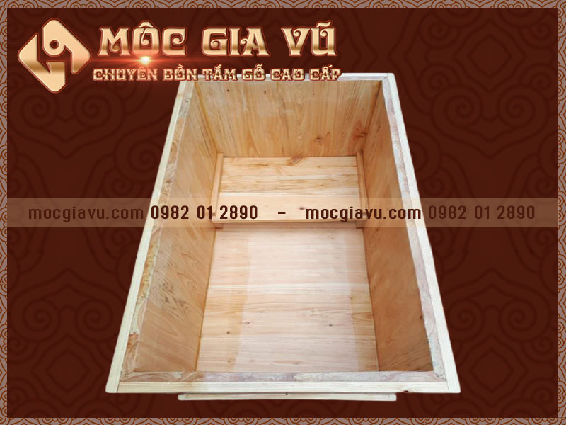 Bán Mua Bồn tắm gỗ Pơ Mu Nhật hình vuông góc  ở Hà Nội