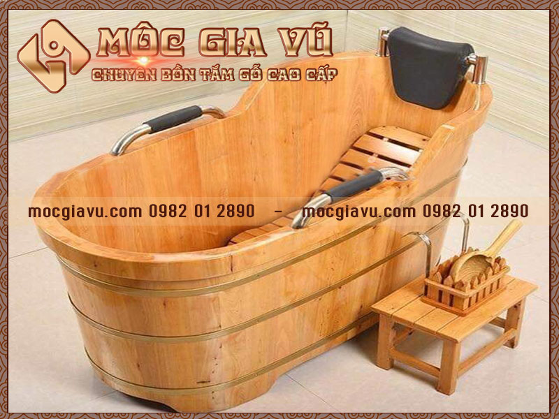 Mẫu bồn tắm gỗ mini cao cấp