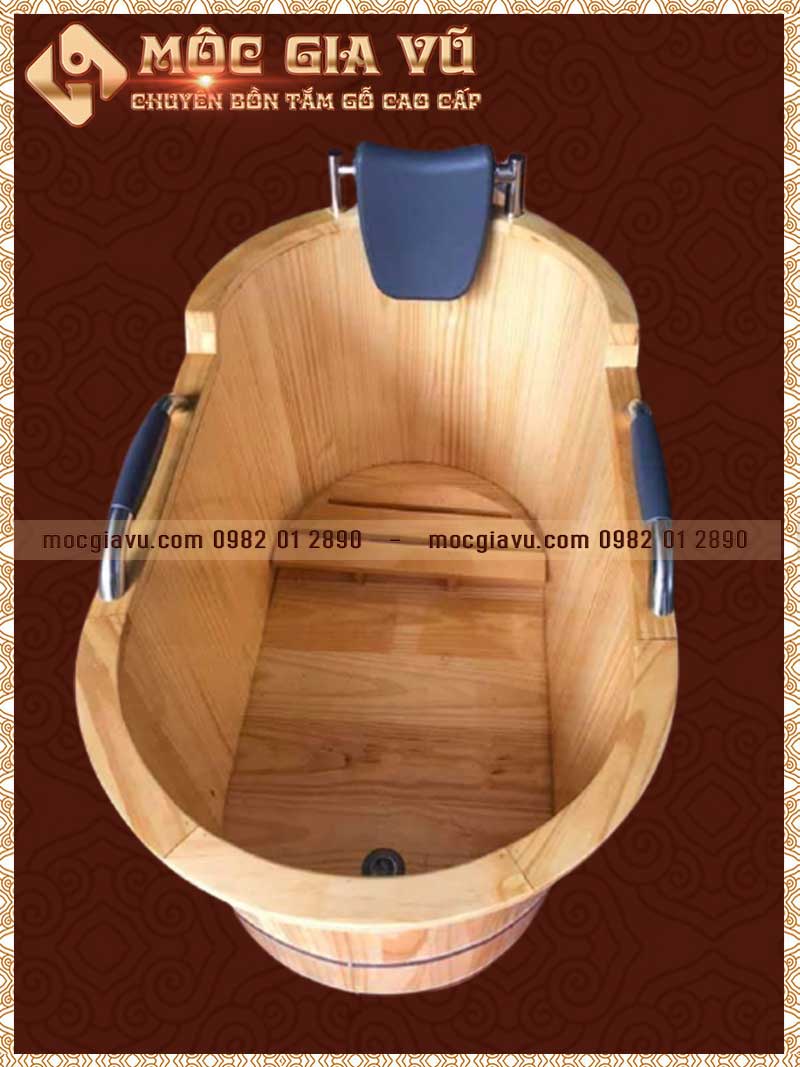 Bồn tắm gỗ chất lượng được hoàn thiện rất tốt