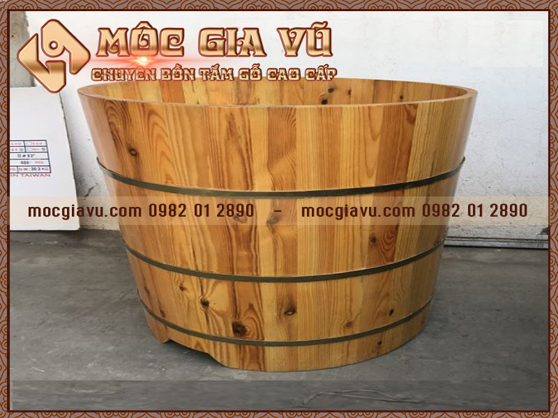 Thùng tắm đôi gỗ Pơ Mu cao cấp