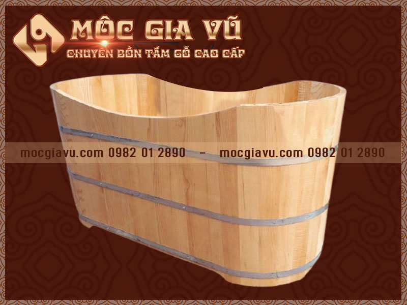 Thùng tắm gỗ sồi